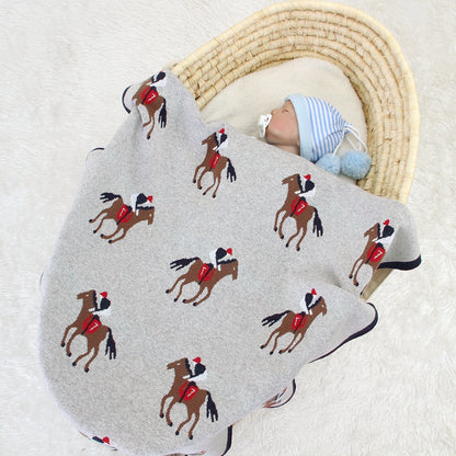 Baby Spring And Autumn Blanket Cartoon Knitted Blanket