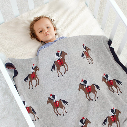 Baby Spring And Autumn Blanket Cartoon Knitted Blanket