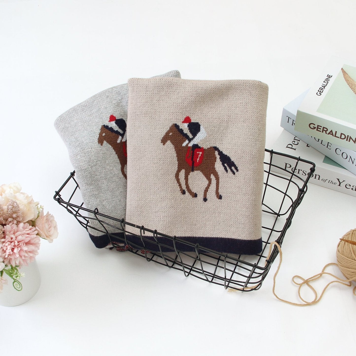 Baby Spring And Autumn Blanket Cartoon Knitted Blanket