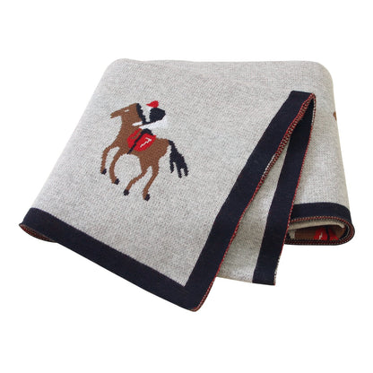 Baby Spring And Autumn Blanket Cartoon Knitted Blanket