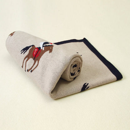 Baby Spring And Autumn Blanket Cartoon Knitted Blanket