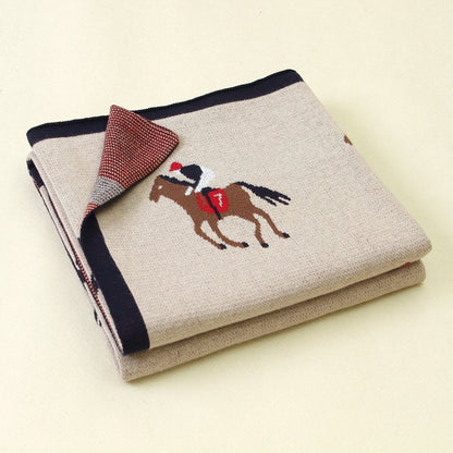 Baby Spring And Autumn Blanket Cartoon Knitted Blanket
