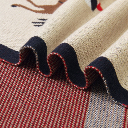 Baby Spring And Autumn Blanket Cartoon Knitted Blanket