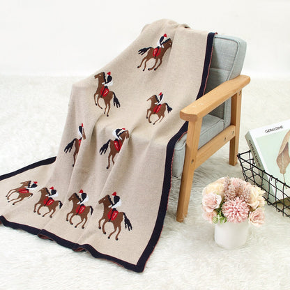 Baby Spring And Autumn Blanket Cartoon Knitted Blanket