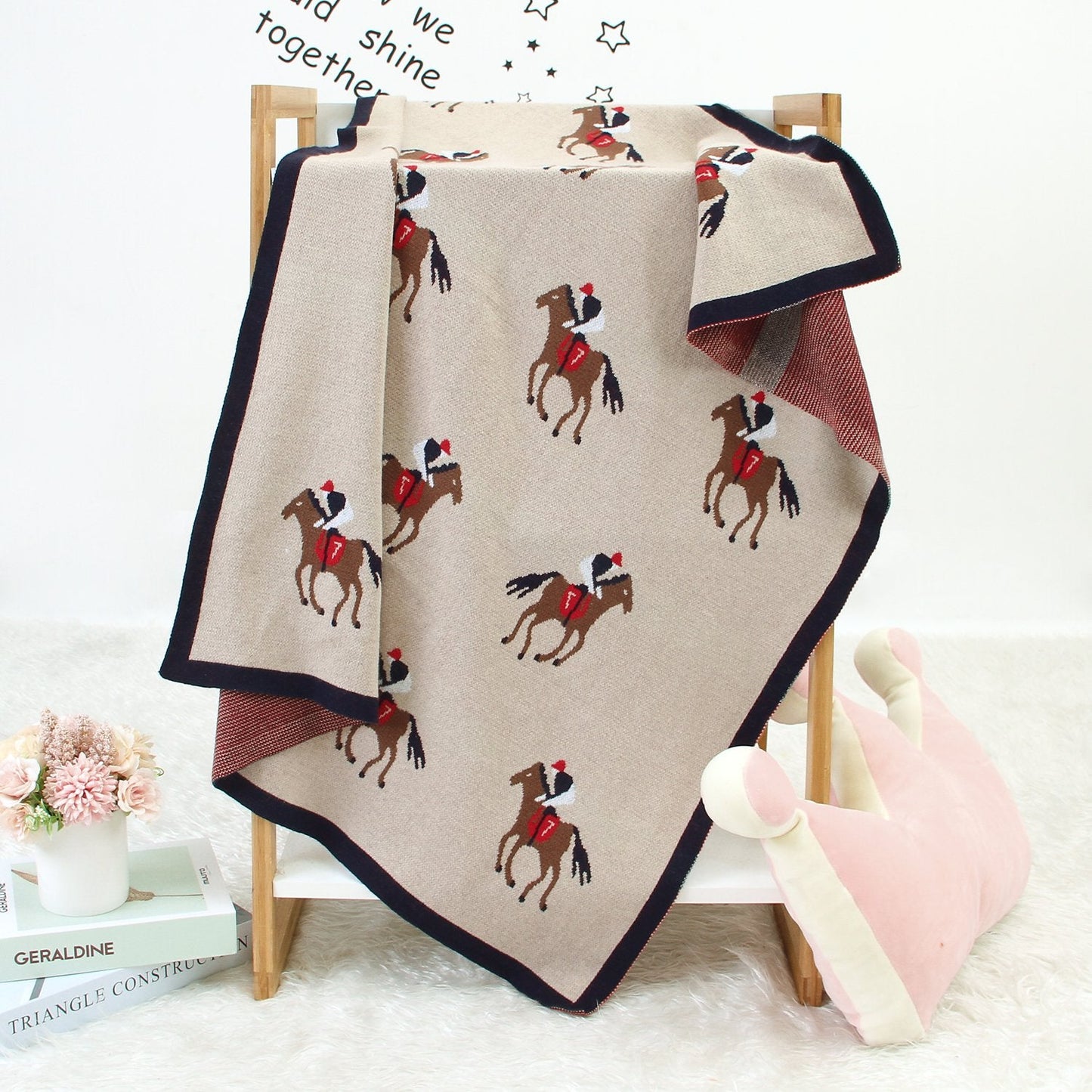 Baby Spring And Autumn Blanket Cartoon Knitted Blanket