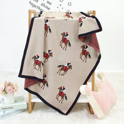 Baby Spring And Autumn Blanket Cartoon Knitted Blanket
