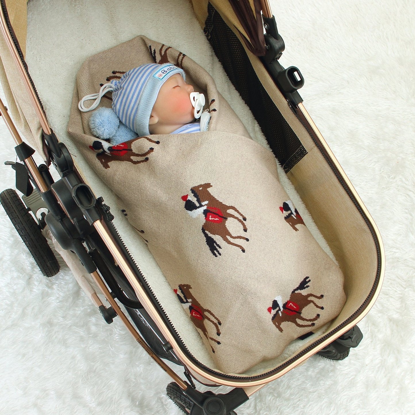 Baby Spring And Autumn Blanket Cartoon Knitted Blanket