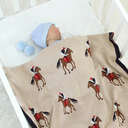 Baby Spring And Autumn Blanket Cartoon Knitted Blanket