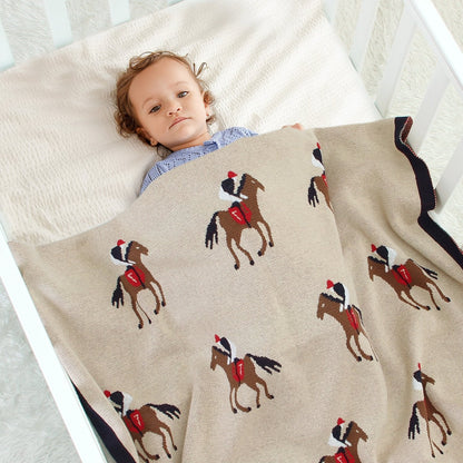 Baby Spring And Autumn Blanket Cartoon Knitted Blanket