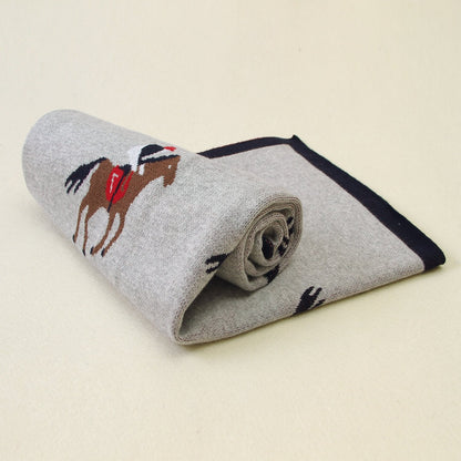 Baby Spring And Autumn Blanket Cartoon Knitted Blanket