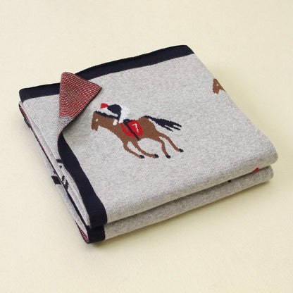 Baby Spring And Autumn Blanket Cartoon Knitted Blanket