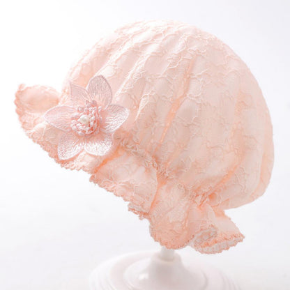 Infant Thin Lace Fisherman Hat Little Princess Floral Hat