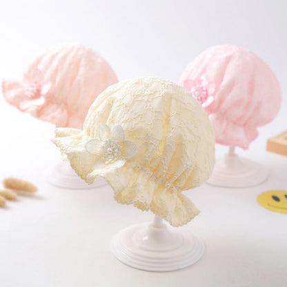 Infant Thin Lace Fisherman Hat Little Princess Floral Hat