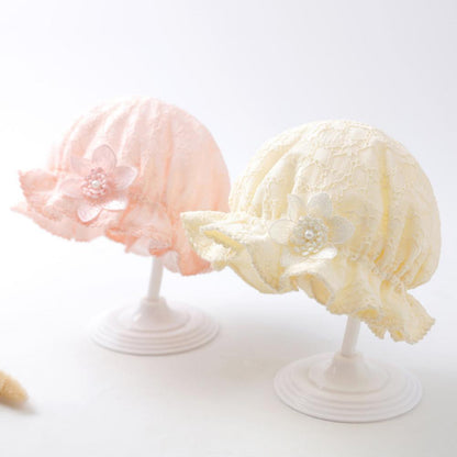 Infant Thin Lace Fisherman Hat Little Princess Floral Hat