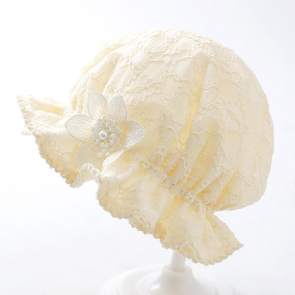 Infant Thin Lace Fisherman Hat Little Princess Floral Hat