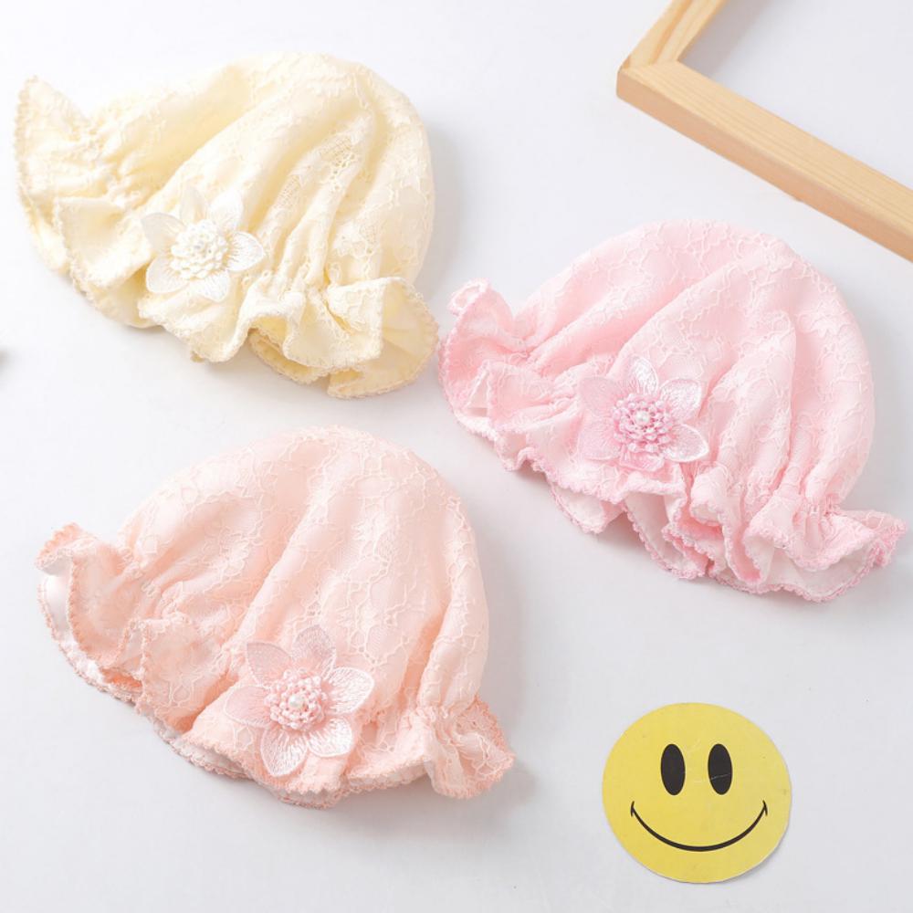 Infant Thin Lace Fisherman Hat Little Princess Floral Hat