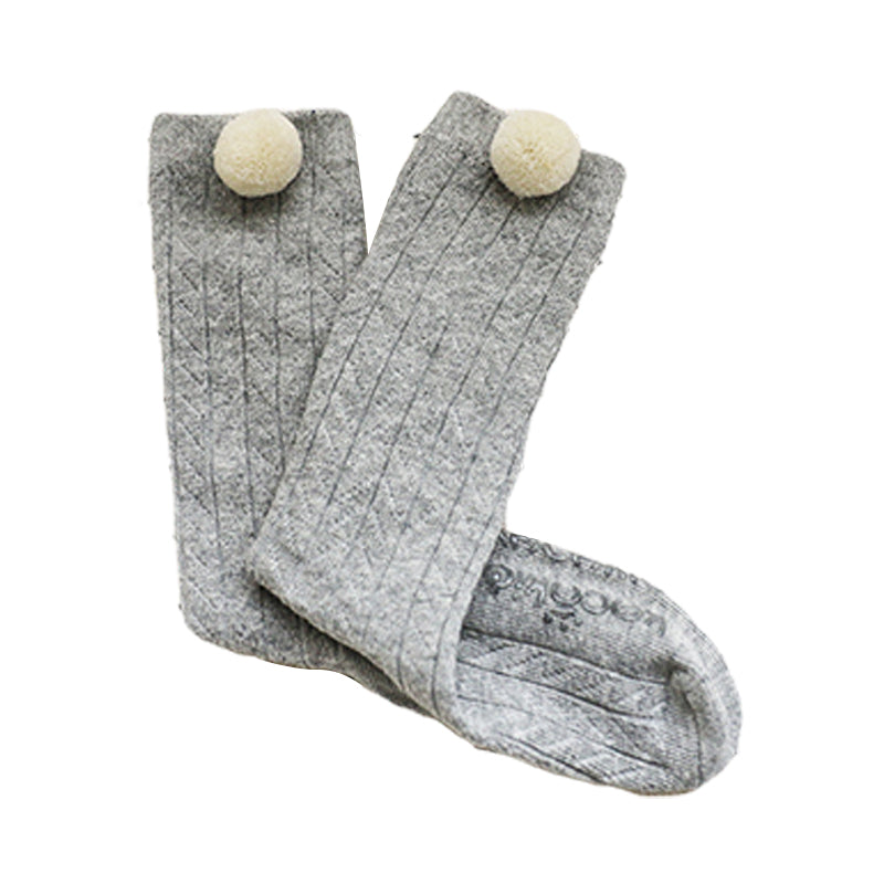 Infant Toddler Girl Pom Pom Decor High Top Socks Wholesale 36585846