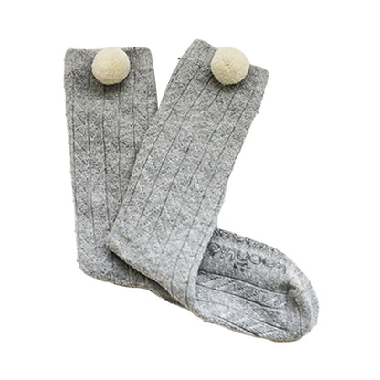 Infant Toddler Girl Pom Pom Decor High Top Socks Wholesale 36585846