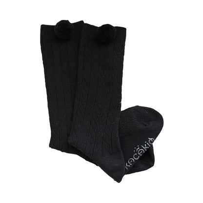 Infant Toddler Girl Pom Pom Decor High Top Socks Wholesale 36585846