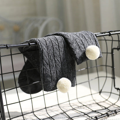 Infant Toddler Girl Pom Pom Decor High Top Socks Wholesale 36585846