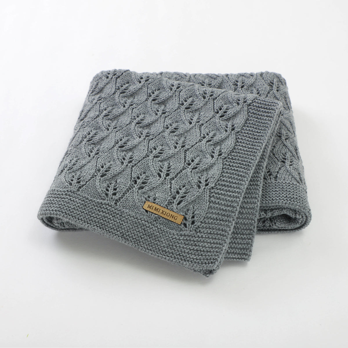 Infant solid color knitted blanket baby windproof cover