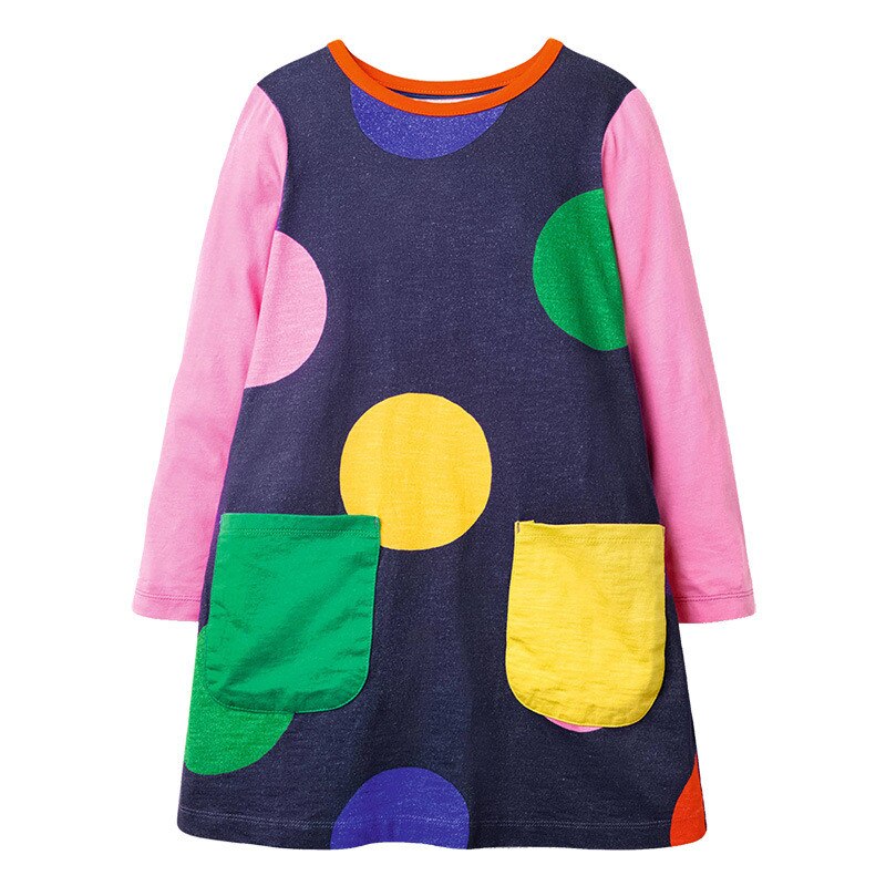 Racing Horse Print Design Long Sleeve Top Dress