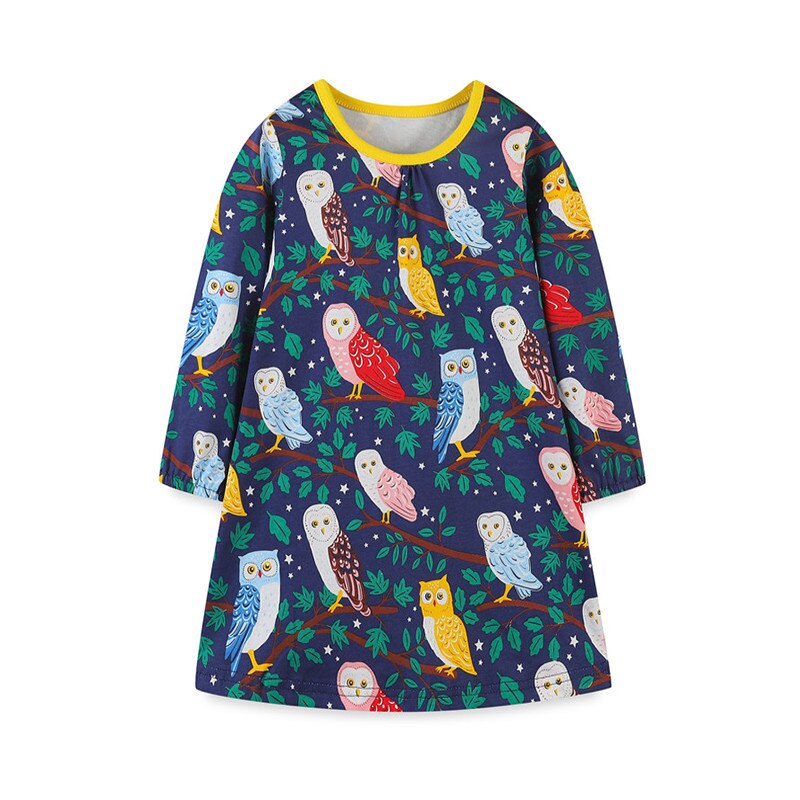 Racing Horse Print Design Long Sleeve Top Dress