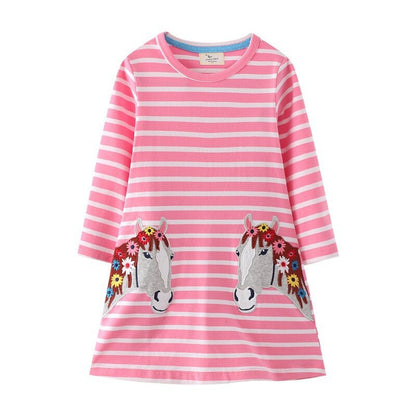Rabbit Bunny Design Long Sleeve Top Dress