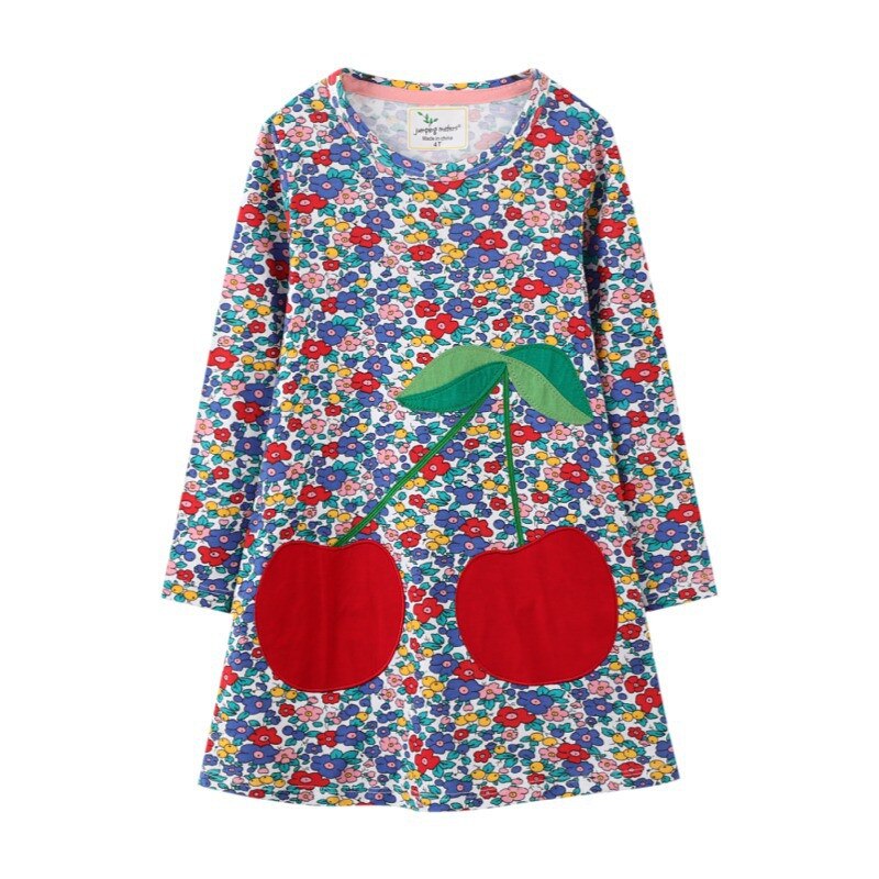 Twin Rabbits and Floral Long Sleeve Top Dress