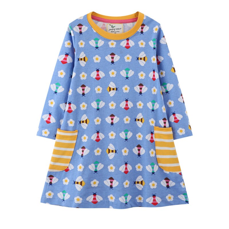 Twin Rabbits and Floral Long Sleeve Top Dress