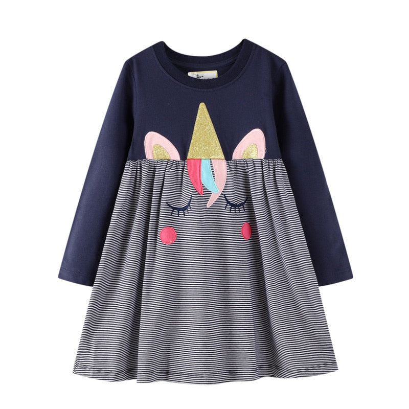 Twin Rabbits and Floral Long Sleeve Top Dress