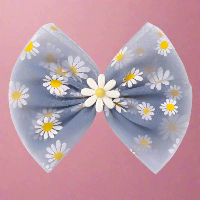 Kid Girl Bow Fringed Mesh Hair Clip Wholesale 07955939