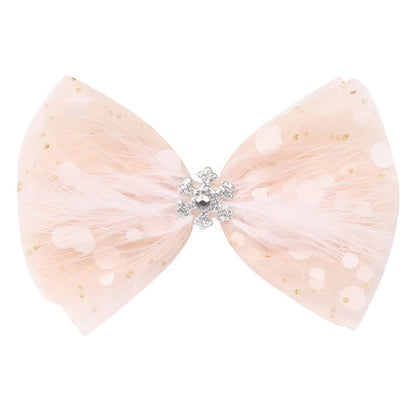 Kid Girl Bow Fringed Mesh Hair Clip Wholesale 07955939