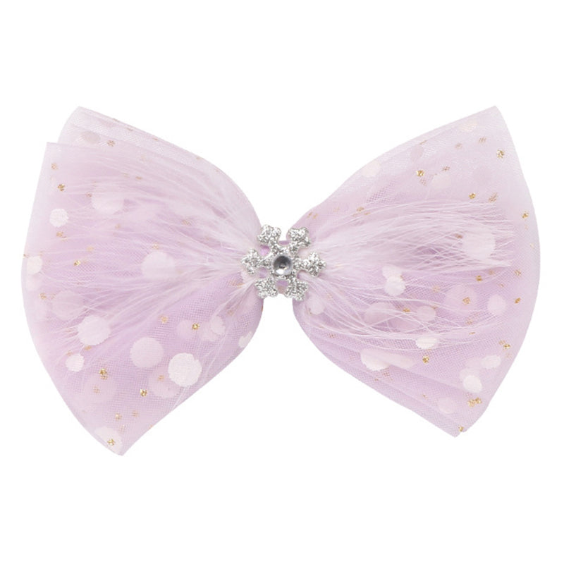 Kid Girl Bow Fringed Mesh Hair Clip Wholesale 07955939