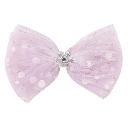 Kid Girl Bow Fringed Mesh Hair Clip Wholesale 07955939