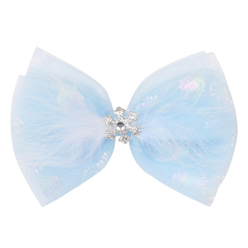 Kid Girl Bow Fringed Mesh Hair Clip Wholesale 07955939