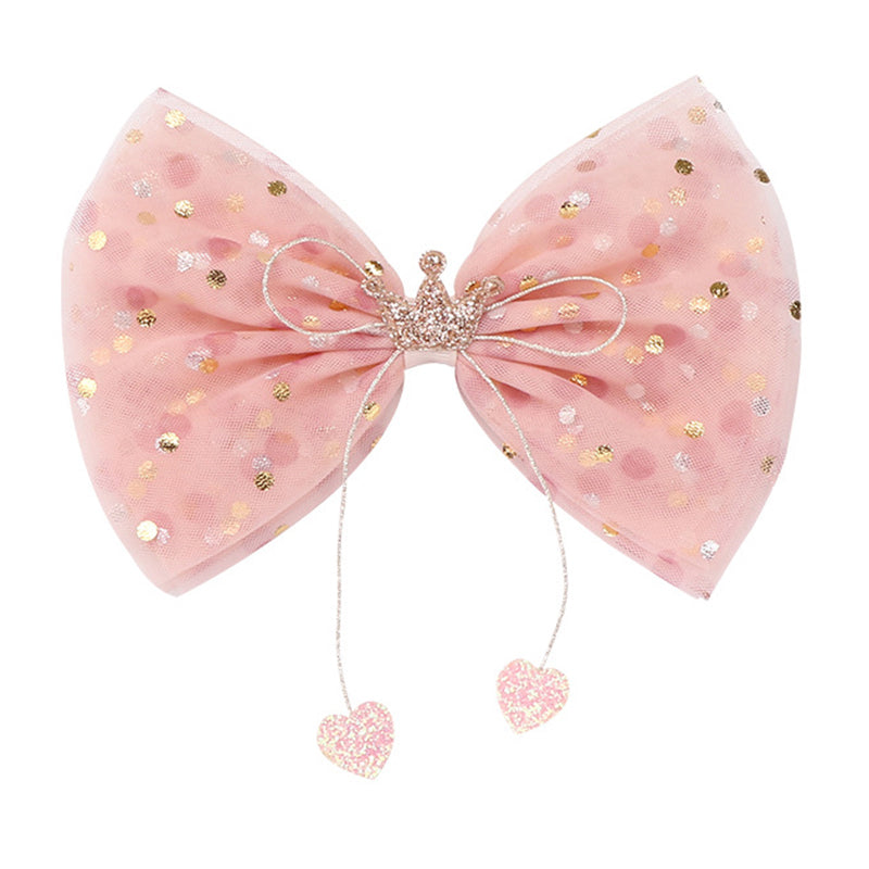 Kid Girl Bow Fringed Mesh Hair Clip Wholesale 07955939