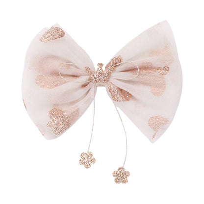 Kid Girl Bow Fringed Mesh Hair Clip Wholesale 07955939