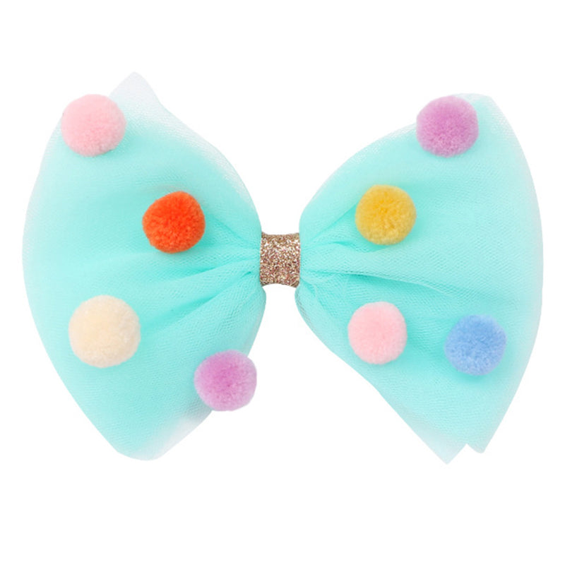 Kid Girl Bow Fringed Mesh Hair Clip Wholesale 07955939