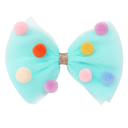 Kid Girl Bow Fringed Mesh Hair Clip Wholesale 07955939