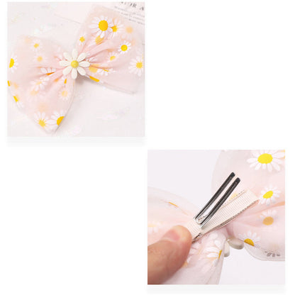 Kid Girl Bow Fringed Mesh Hair Clip Wholesale 07955939