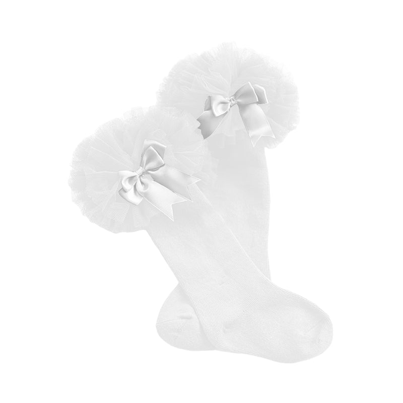 Kid Girl Bow Mesh Knee Socks