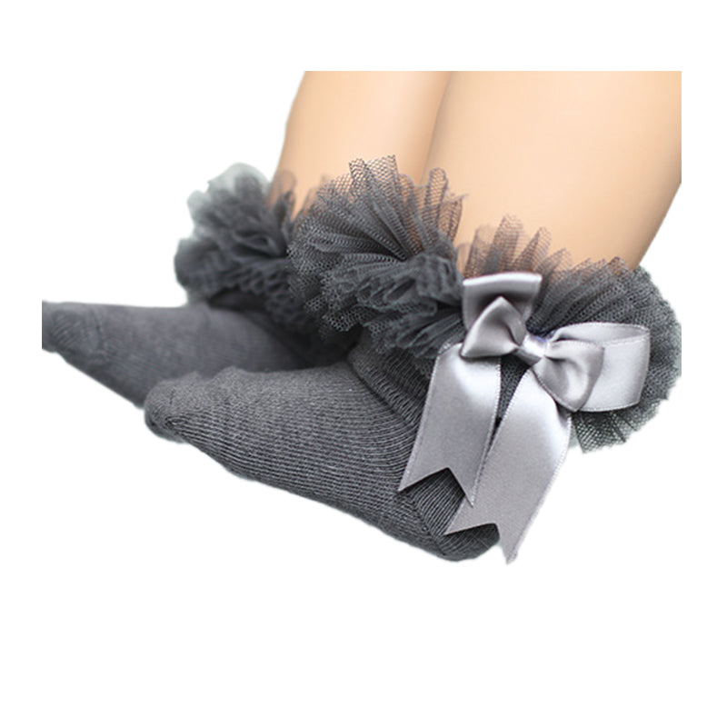 Kid Girl Bow Mesh Socks Wholesale