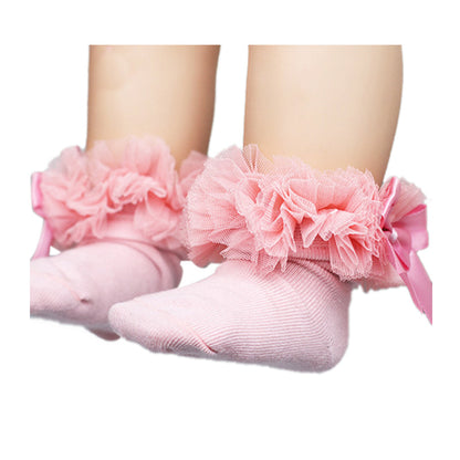 Kid Girl Bow Mesh Socks Wholesale