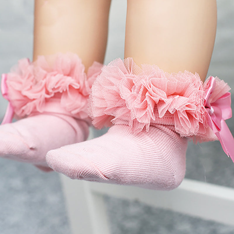 Kid Girl Bow Mesh Socks Wholesale