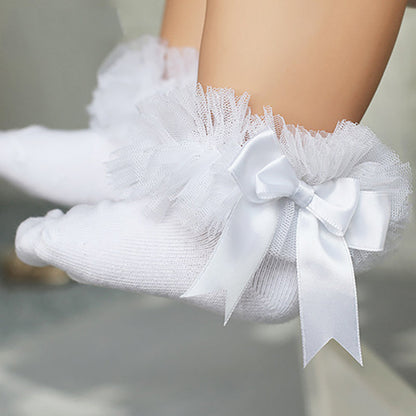 Kid Girl Bow Mesh Socks Wholesale