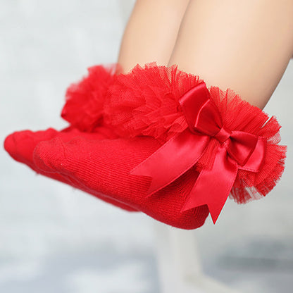 Kid Girl Bow Mesh Socks Wholesale