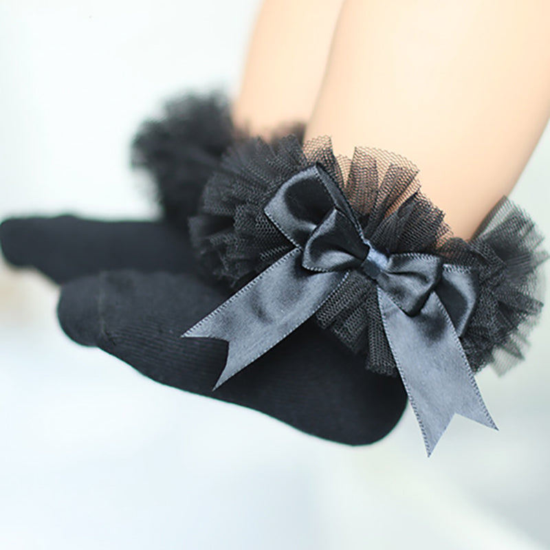Kid Girl Bow Mesh Socks Wholesale