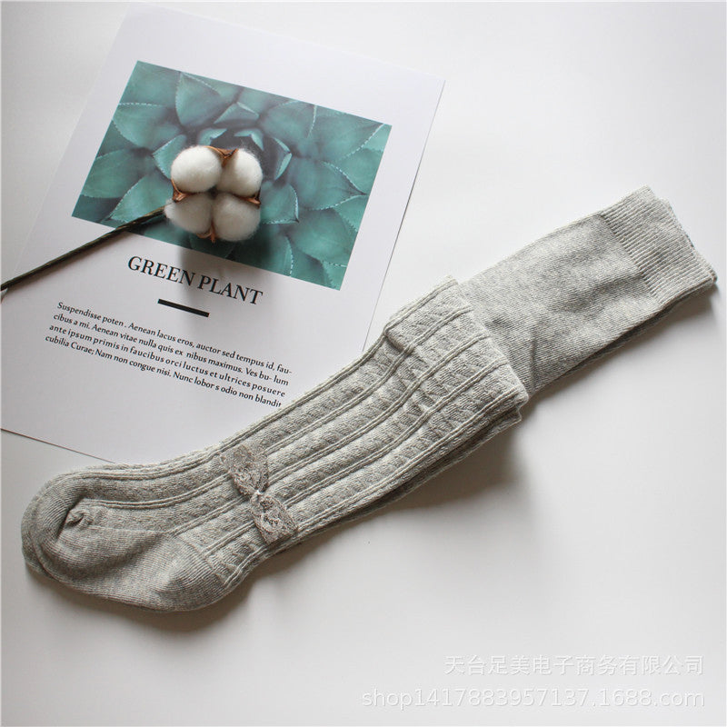 Baby Kid Girls Solid Color Bow Accessories Socks Wholesale 51587646