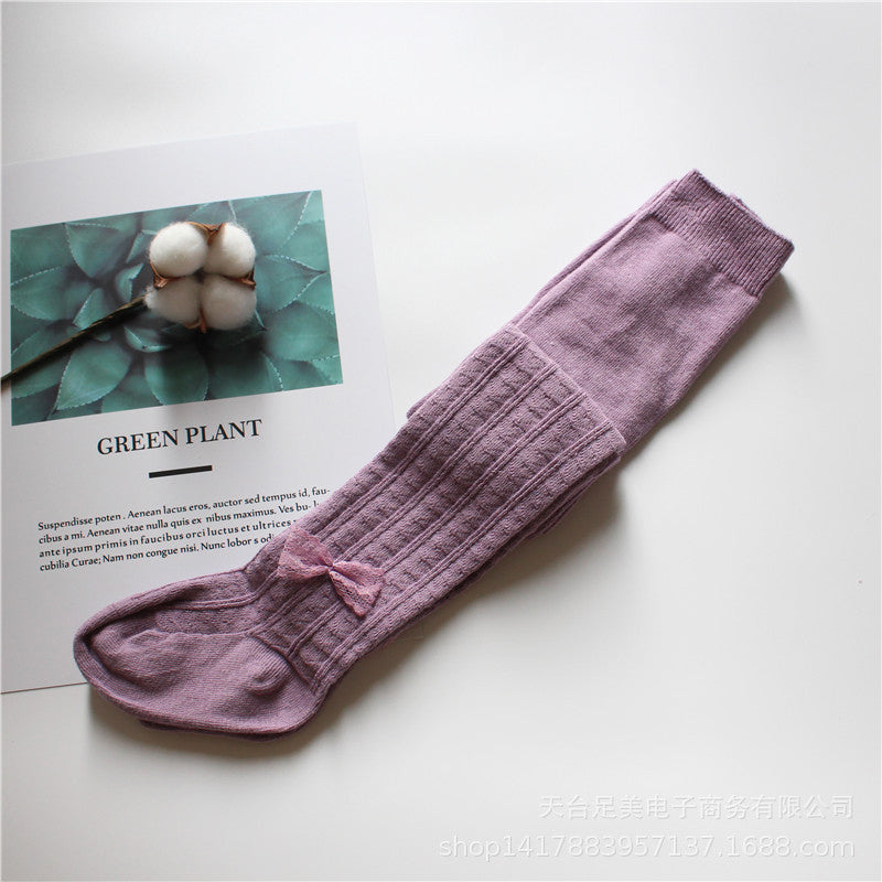 Baby Kid Girls Solid Color Bow Accessories Socks Wholesale 51587646